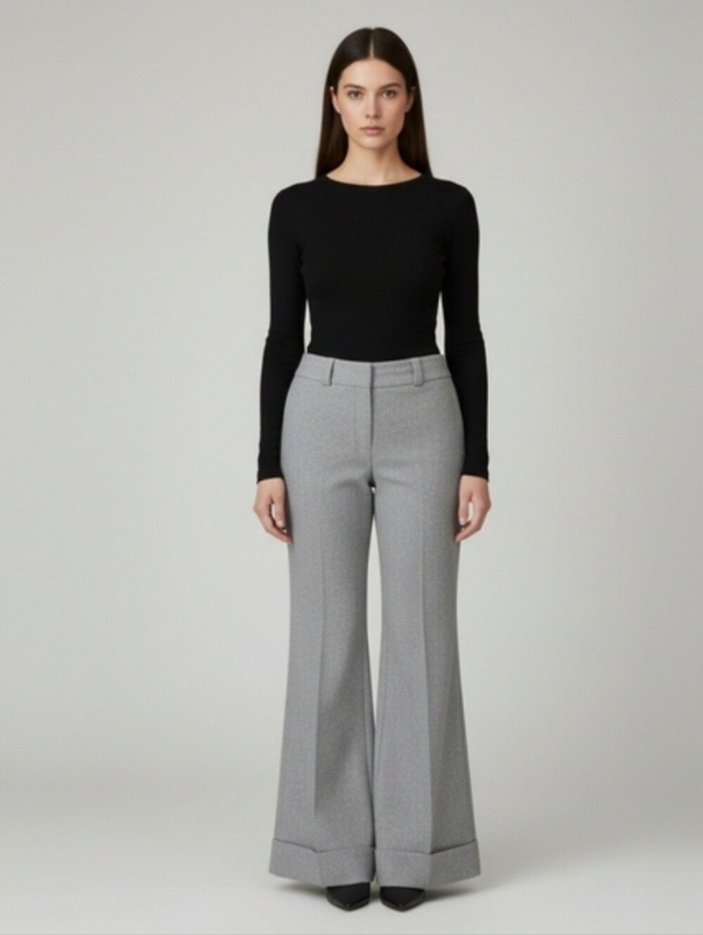 Suzy Shier 13/14 Grey Flare Dress Pants